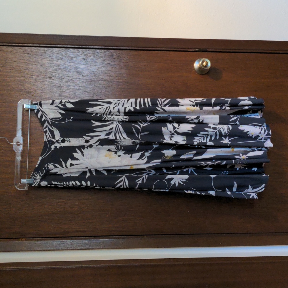 Anna Glover for H&M flowy floral button up skirt